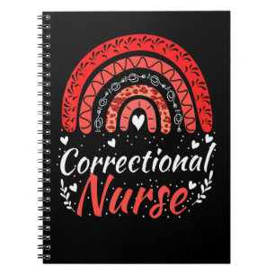 Correctional Nurse Rainbow Leopard Rn Prison Nursi Notebook