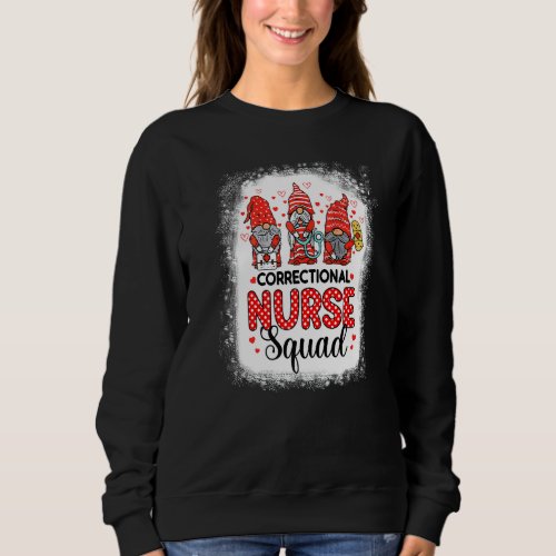 Correctional Nurse Squad Gnomes Nursing Valentine  Sweatshirt