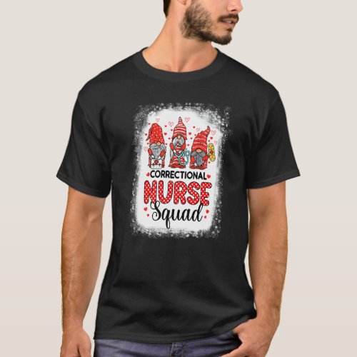 Correctional Nurse Squad Gnomes Nursing Valentine  T_Shirt