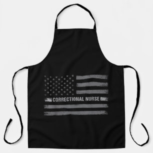 Correctional Nurse US Flag Vintage Health Care Apron