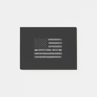 Correctional Nurse US Flag Vintage Health Care Post-it Notes