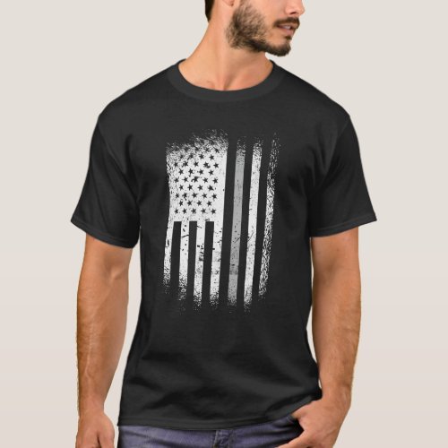 Correctional Officer American Flag Silver Line T_Shirt