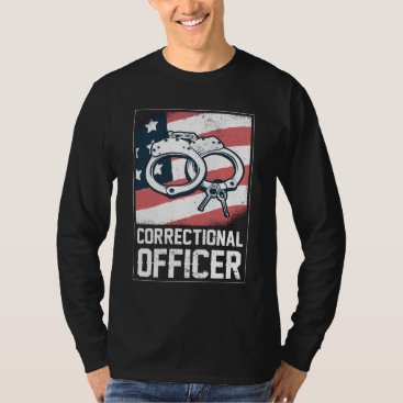 Correctional Officer American Flag Thin Silver Lin T-Shirt Correctional Officer American Flag Thin Silver Lin T-Shirt