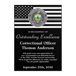 Correctional Officer Award Prison Department Logo Acrylic Print