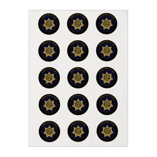 Correctional Officer Badge Edible Frosting Rounds