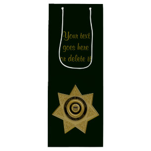 Correctional Officer Badge,Gold-Gree-Wine Gift Bag