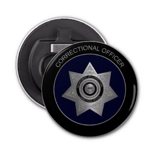 Correctional Officer Badge S02-Round Bottle Opener