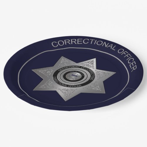 Correctional Officer Badge Silver 01_PAPER PLATES