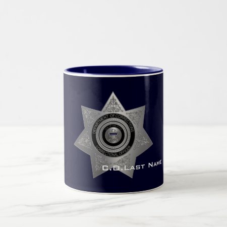 Correctional Officer Badge Silver-coffee Mug
