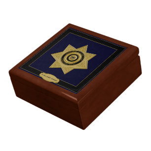Correctional Officer Badge Trinket Box