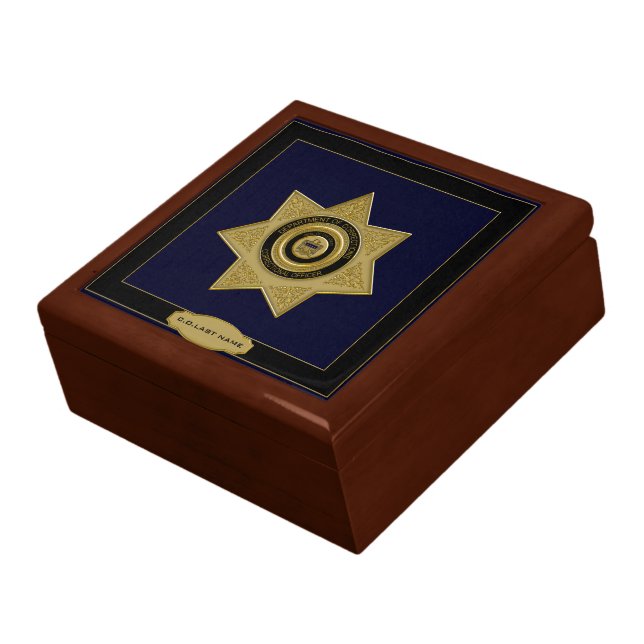 Correctional Officer Badge Trinket Box (Side)