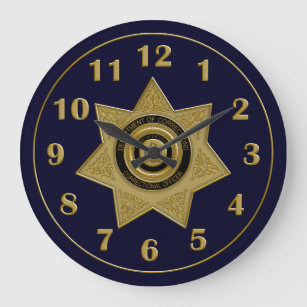 Correctional Officer Badge Wall Clock