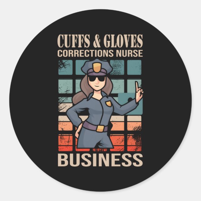 Correctional Officer For Classic Round Sticker (Front)