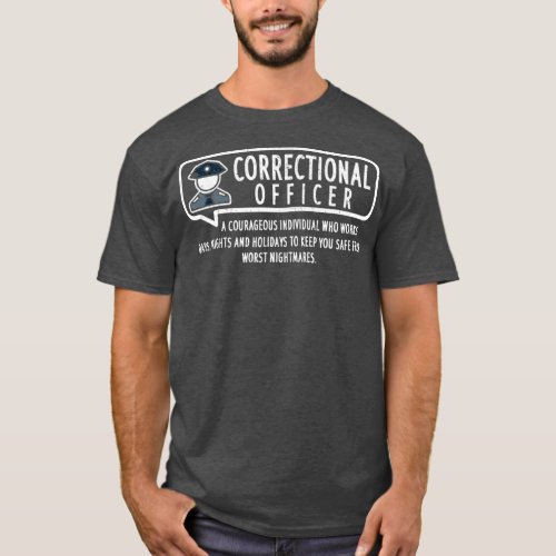Correctional Officer Funny Definition T_Shirt
