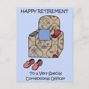 Correctional Officer Happy Retirement Postcard