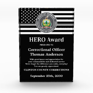 Correctional Officer HERO Department Logo Acrylic Award