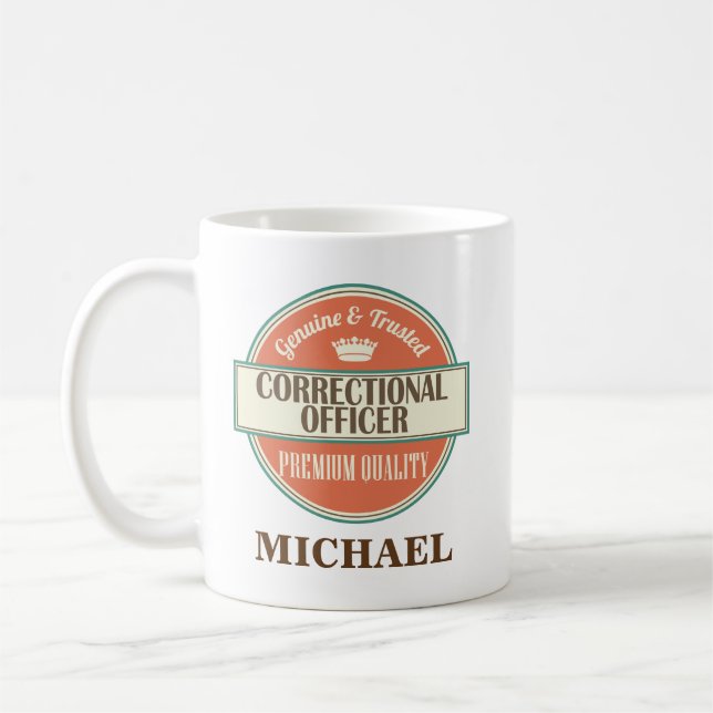 Correctional Officer Personalized Office Mug Gift (Left)