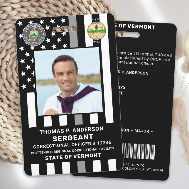 Correctional Officer Photo Logo Prison Jailor ID  Badge (Creator Uploaded)
