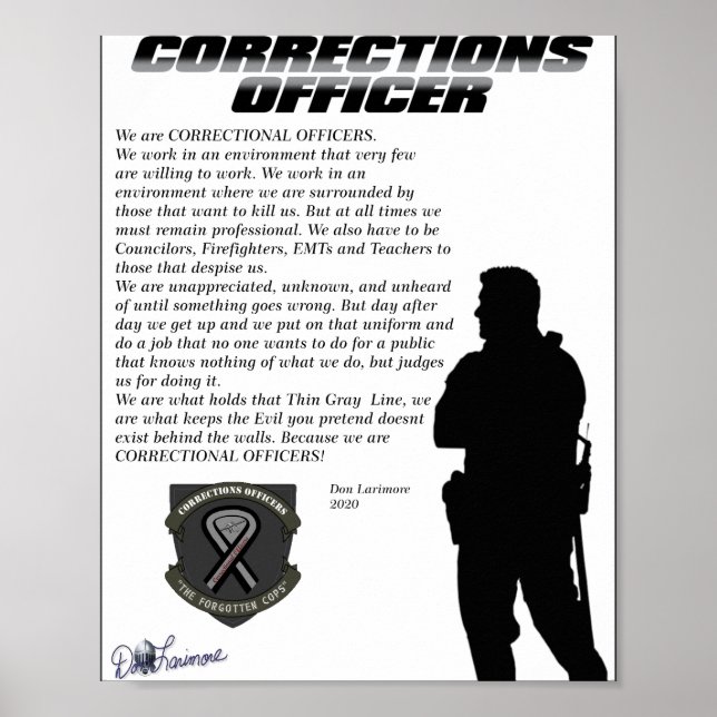 correctional officer poster (Front)
