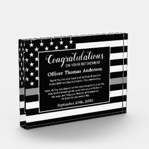 Correctional Officer Retirement Congratulations Acrylic Award