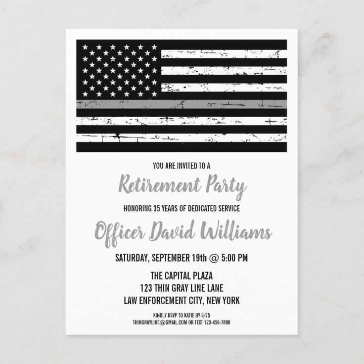 Correctional Officer Retirement Party Announcement Postcard Zazzle