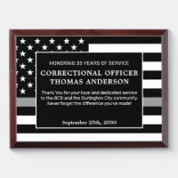Correctional Officer Retirement Thin Gray Line
