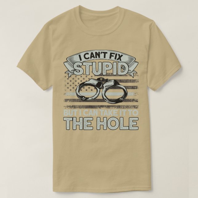 Correctional Officer Take It To The Hole Thin Silv T-Shirt (Design Front)