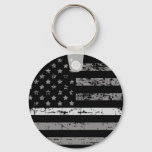 Correctional Officer Thin Grey Line American Flag Keychain at Zazzle