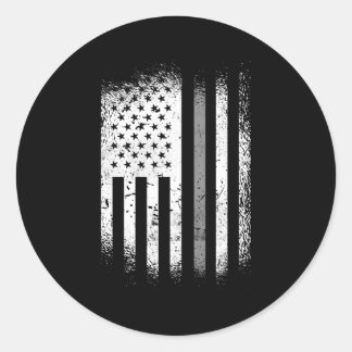 Correctional Officer Thin Silver Line Classic Round Sticker