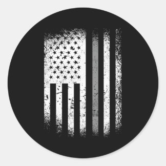 Correctional Officer Thin Silver Line Classic Round Sticker