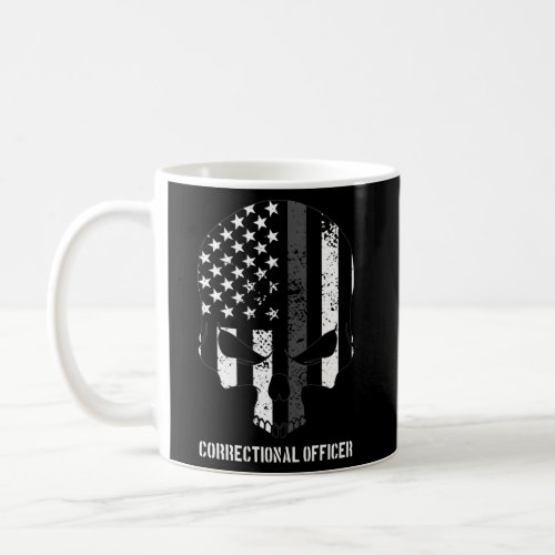 Correctional Officer Thin Silver Line Prison Offic Coffee Mug