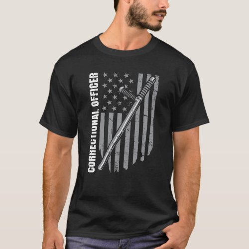 Correctional Officer USA Flag T_Shirt