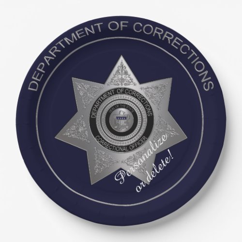 Correctional Officers BadgeSilver 03_Paper Plates