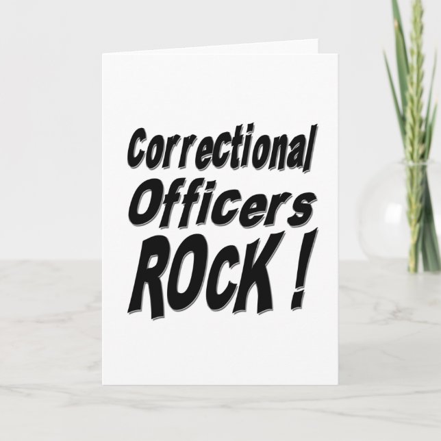 Correctional Officers Rock! Greeting Card (Front)