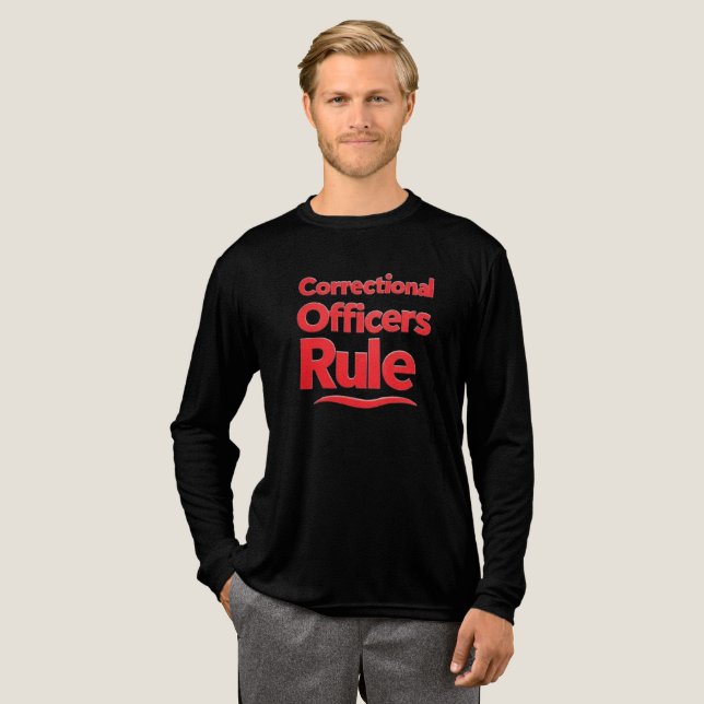 Correctional officers Support T-shirt Tri-Blend Shirt (Full Front)