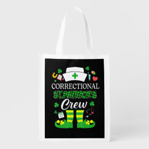 Correctional Patricks Nurse Crew St Patrick Day Le Grocery Bag