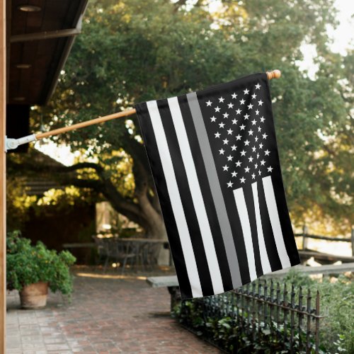 Correctional Thin Gray Line American Stars Stripes House Flag