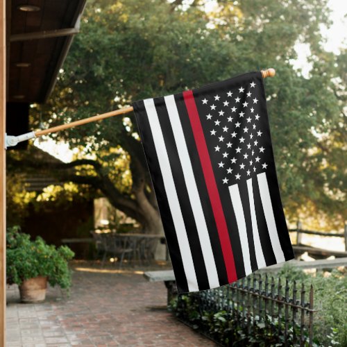Correctional Thin Red Line American Stars Stripes House Flag