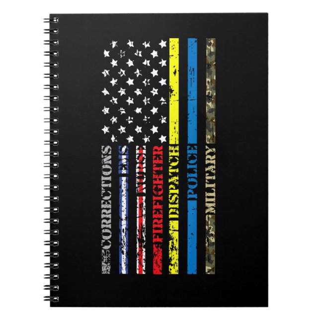 Corrections Dispatch Ems Nurse Firefighter Police  Notebook (Front)