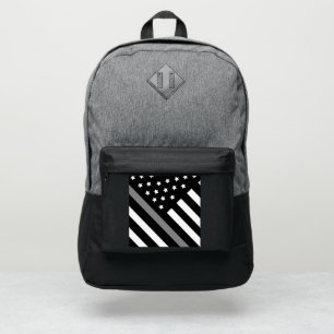 Corrections Flag Backpack Grey Black