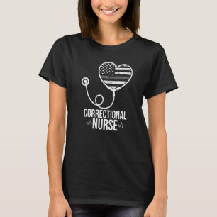 Corrections Nurse Thin Silver Line Correctional Nu T-Shirt