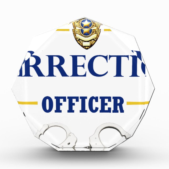 Corrections Officer 3 Acrylic Award (Front)