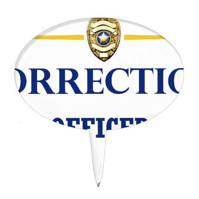 Corrections Officer 3 Cake Topper (Front)
