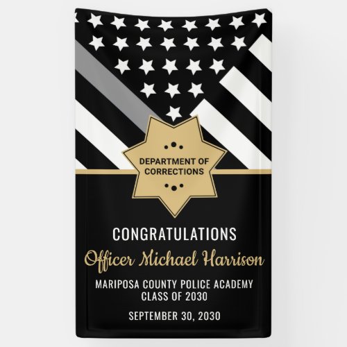 Corrections Officer Academy Graduation Party Banner