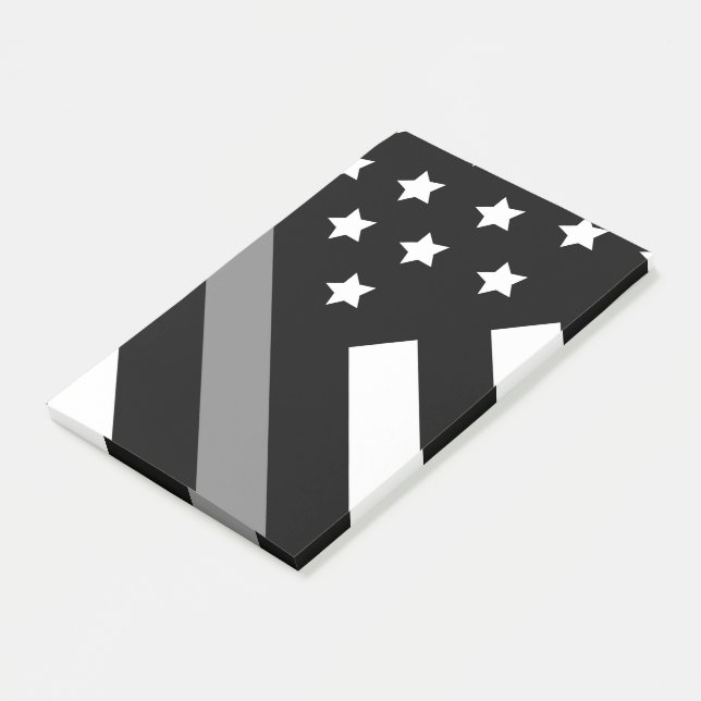 Corrections Officer Black Grey Flag Notes (Angled)