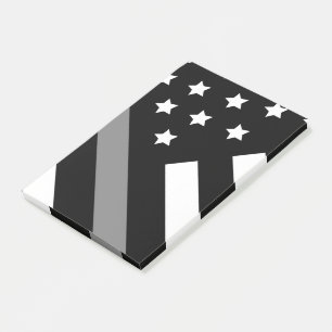 Corrections Officer Black Grey Flag Post-it Notes