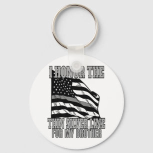Corrections Officer Brother Or Sister Gift Correct Keychain
