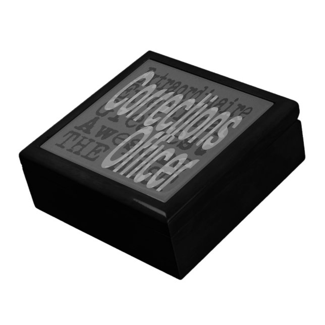 Corrections Officer Extraordinaire Gift Box (Side)