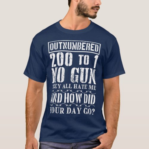 Corrections Officer  Funny Outnumbered 200 to T_Shirt
