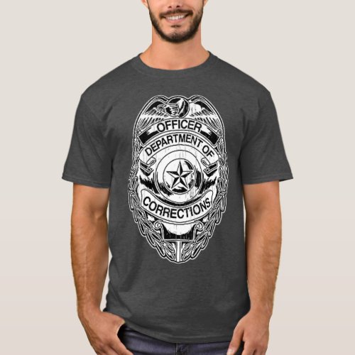 Corrections Officer Gifts Flag Thin Gray Silver T_Shirt